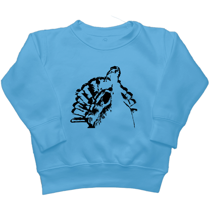 Turkey Contour Kids Crew Neck Sweatshirt - Muddy Boots Clothing - Crew Neck Sweatshirt