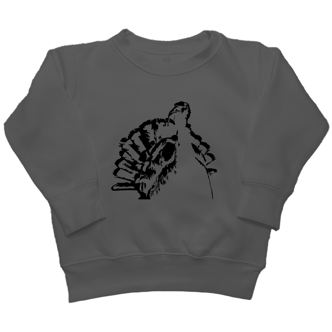 Turkey Contour Kids Crew Neck Sweatshirt - Muddy Boots Clothing - Crew Neck Sweatshirt