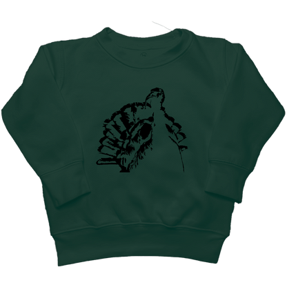 Turkey Contour Kids Crew Neck Sweatshirt - Muddy Boots Clothing - Crew Neck Sweatshirt