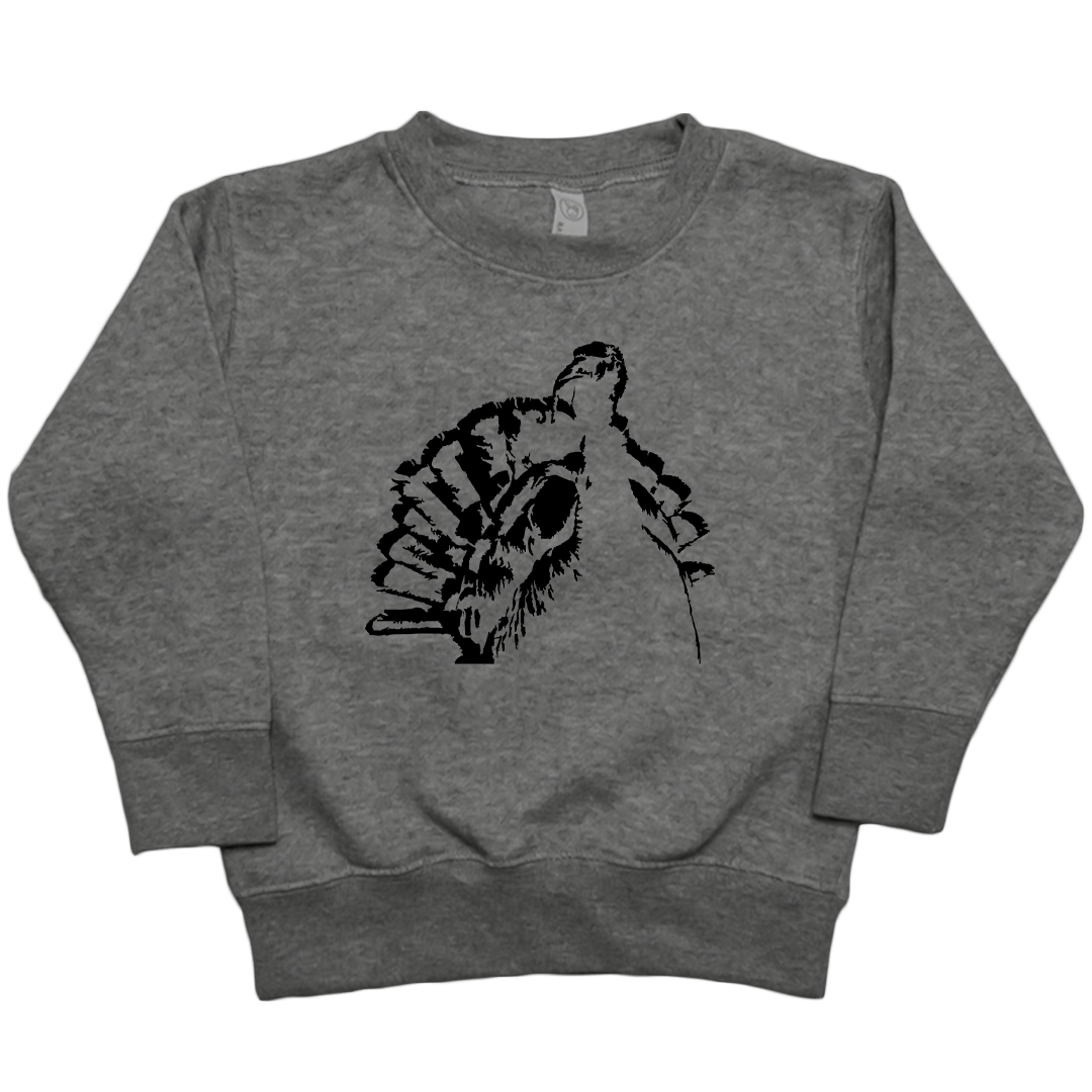 Turkey Contour Toddler Crew Neck Sweatshirt - Muddy Boots Clothing - Crew Neck Sweatshirt