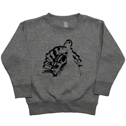 Turkey Contour Toddler Crew Neck Sweatshirt - Muddy Boots Clothing - Crew Neck Sweatshirt
