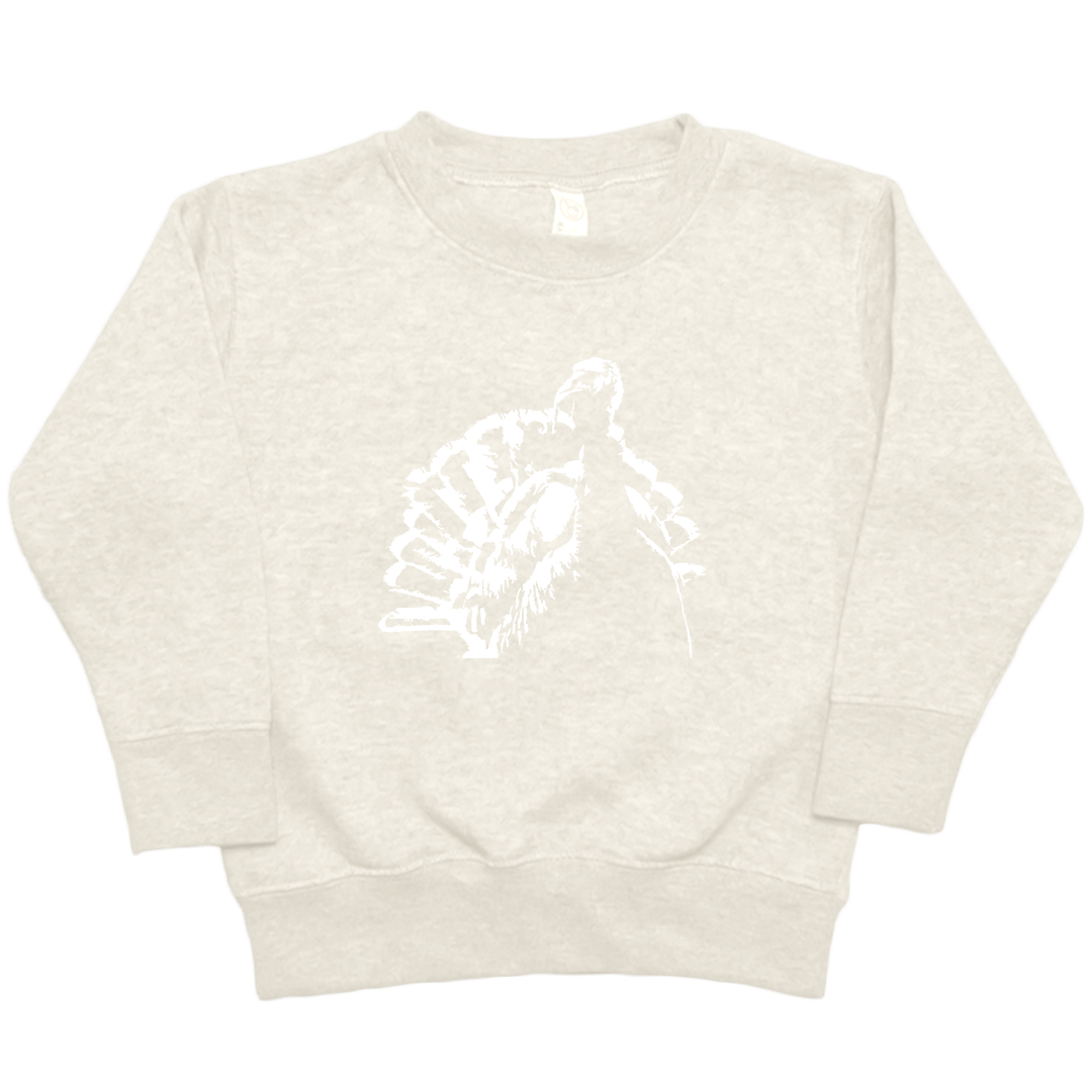 Turkey Contour Toddler Crew Neck Sweatshirt - Muddy Boots Clothing - Crew Neck Sweatshirt