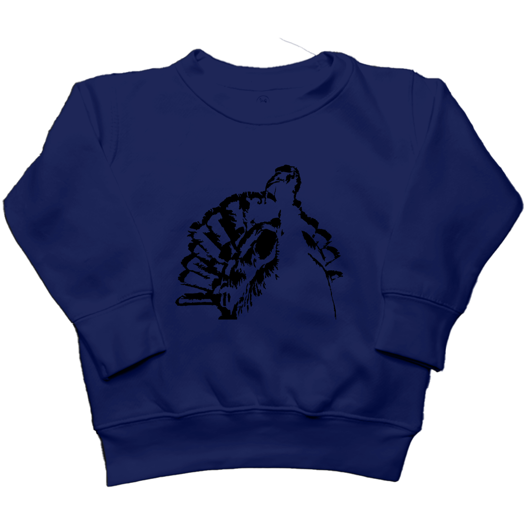 Turkey Contour Toddler Crew Neck Sweatshirt - Muddy Boots Clothing - Crew Neck Sweatshirt