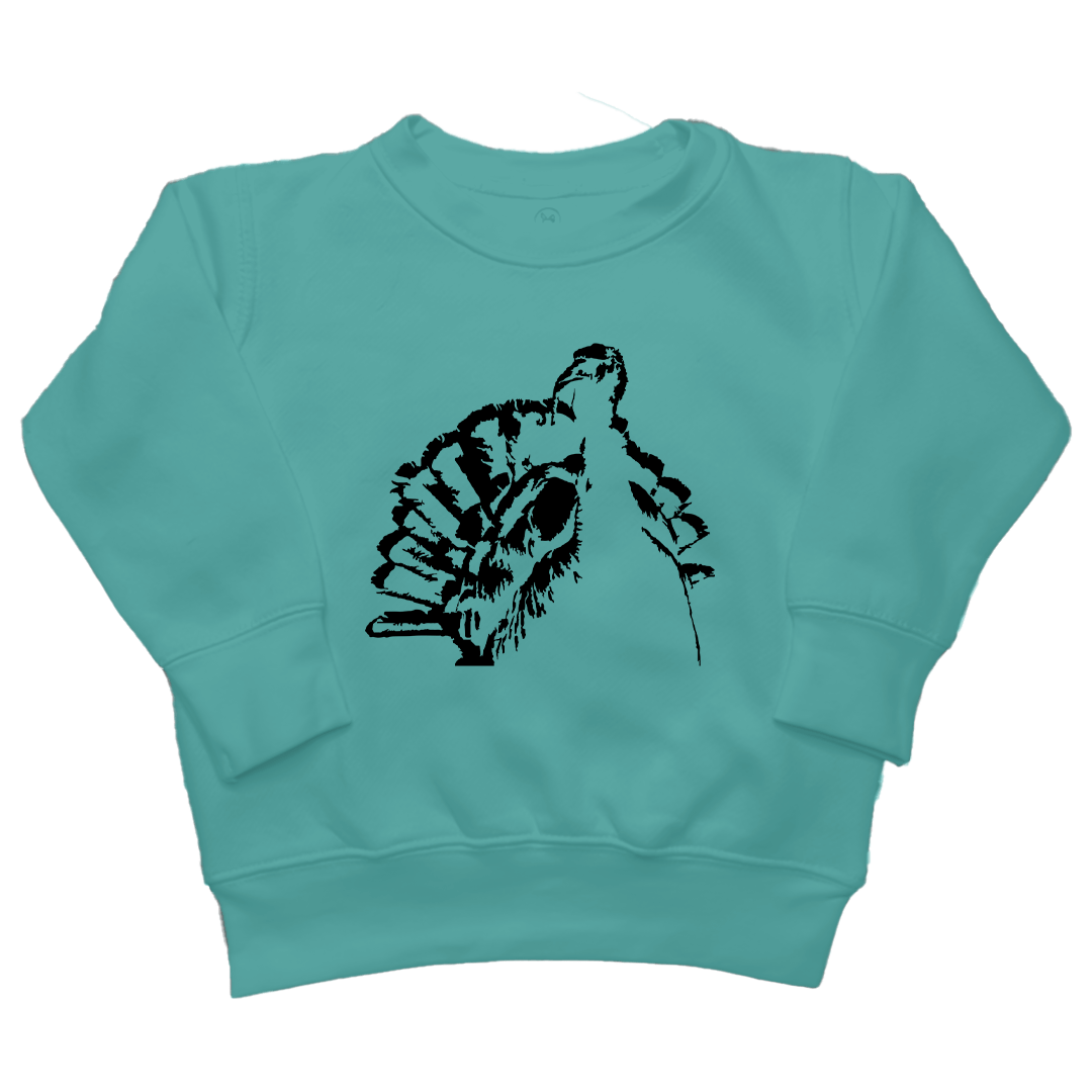 Turkey Contour Toddler Crew Neck Sweatshirt - Muddy Boots Clothing - Crew Neck Sweatshirt