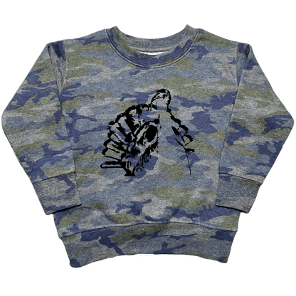 Turkey Contour Toddler Crew Neck Sweatshirt - Muddy Boots Clothing - Crew Neck Sweatshirt