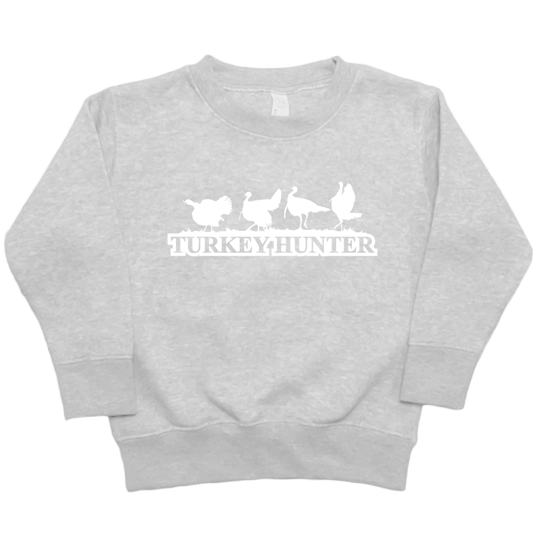 Turkey Hunter Kids Crew Neck Sweatshirt - Muddy Boots Clothing - Crew Neck Sweatshirt