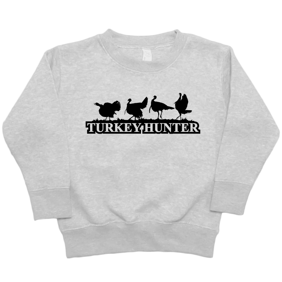 Turkey Hunter Kids Crew Neck Sweatshirt - Muddy Boots Clothing - Crew Neck Sweatshirt
