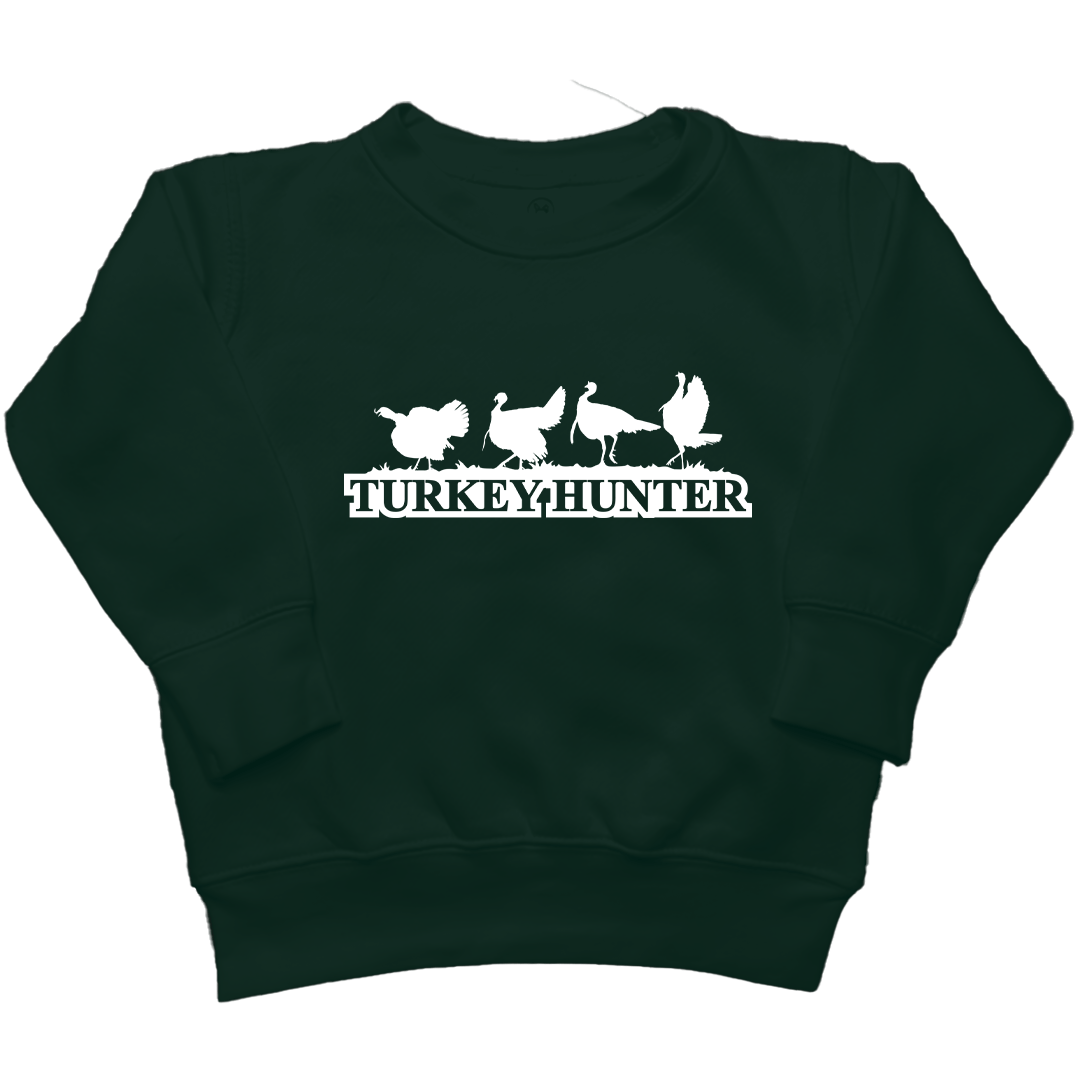 Turkey Hunter Kids Crew Neck Sweatshirt - Muddy Boots Clothing - Crew Neck Sweatshirt