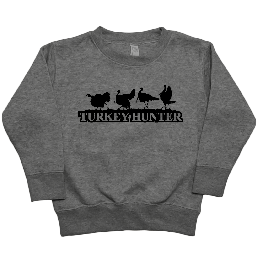 Turkey Hunter Toddler Crew Neck Sweatshirt - Muddy Boots Clothing - Crew Neck Sweatshirt