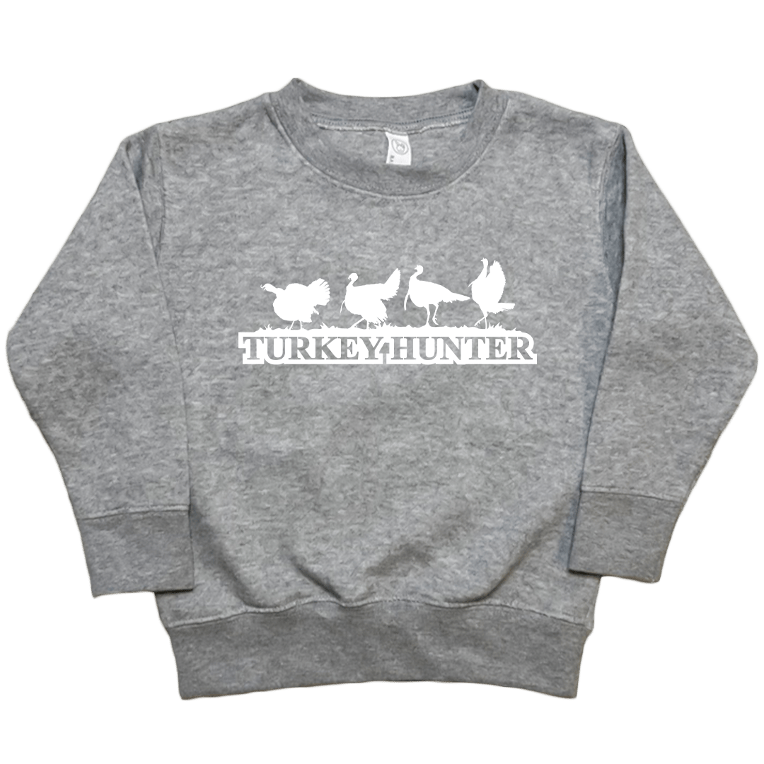Turkey Hunter Toddler Crew Neck Sweatshirt - Muddy Boots Clothing - Crew Neck Sweatshirt
