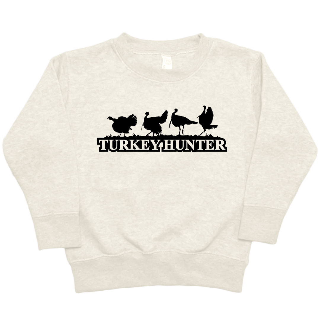 Turkey Hunter Toddler Crew Neck Sweatshirt - Muddy Boots Clothing - Crew Neck Sweatshirt