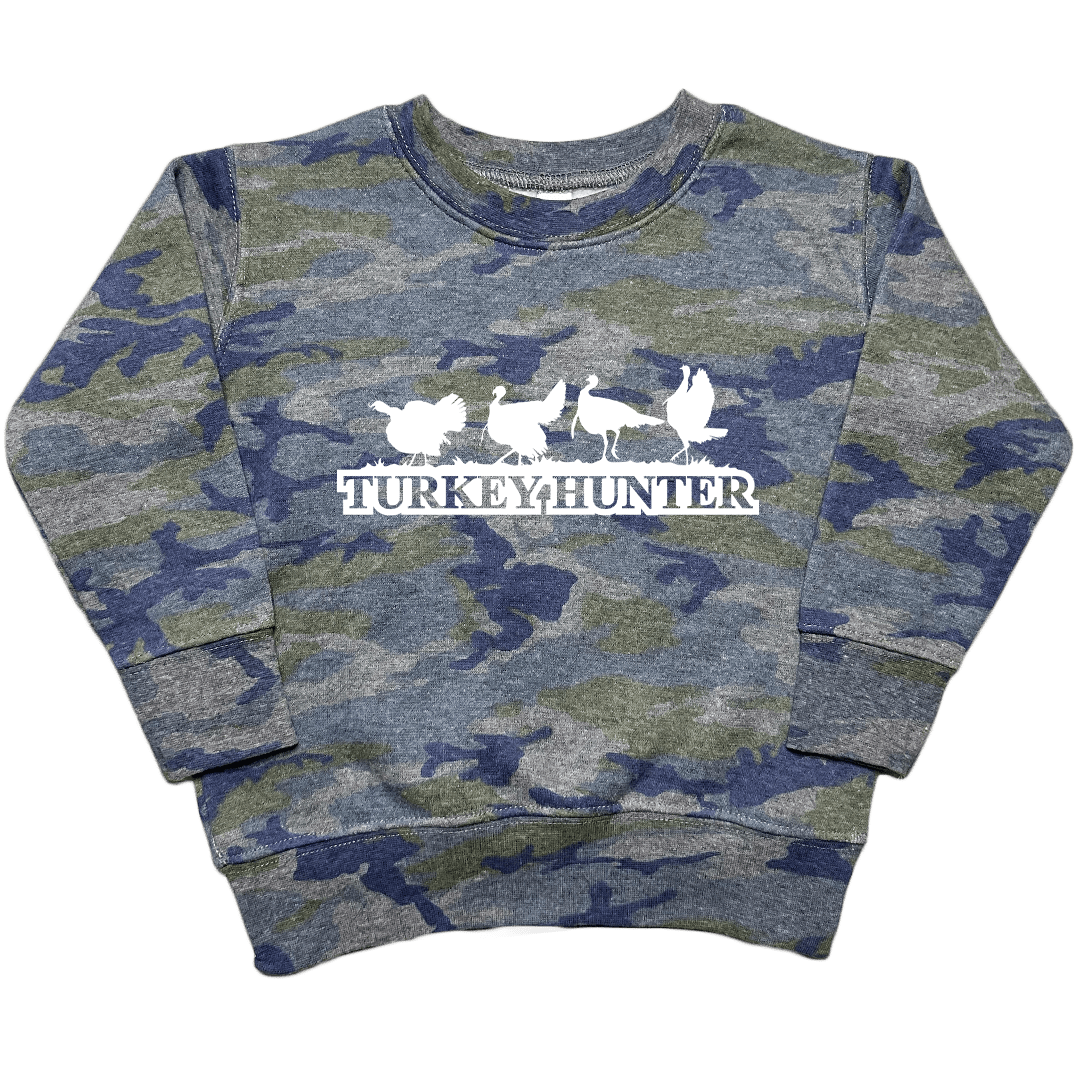 Turkey Hunter Toddler Crew Neck Sweatshirt - Muddy Boots Clothing - Crew Neck Sweatshirt