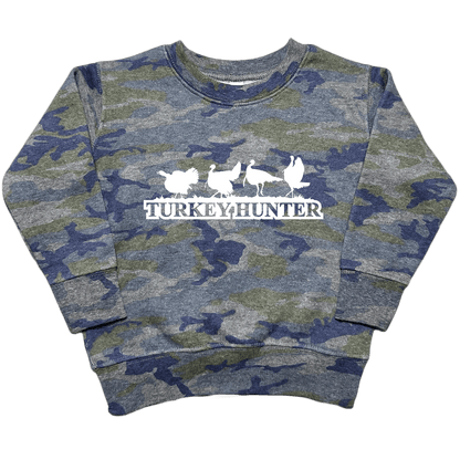 Turkey Hunter Toddler Crew Neck Sweatshirt - Muddy Boots Clothing - Crew Neck Sweatshirt