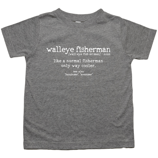 Walleye Fisherman Definition Kids Tee - Muddy Boots Clothing - T-Shirt
