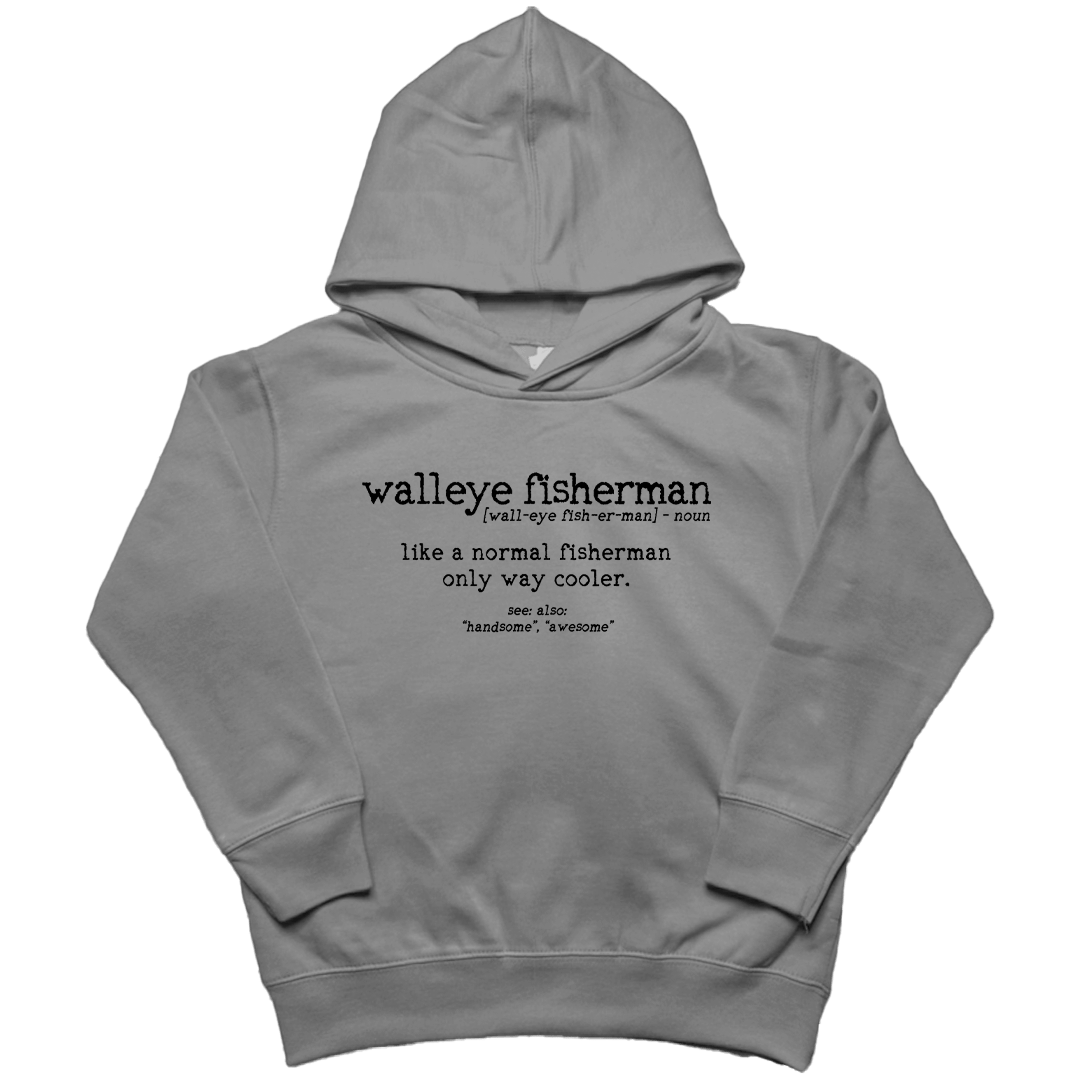 Walleye Fisherman Definition Toddler Hoodie - Muddy Boots Clothing - Hoodie