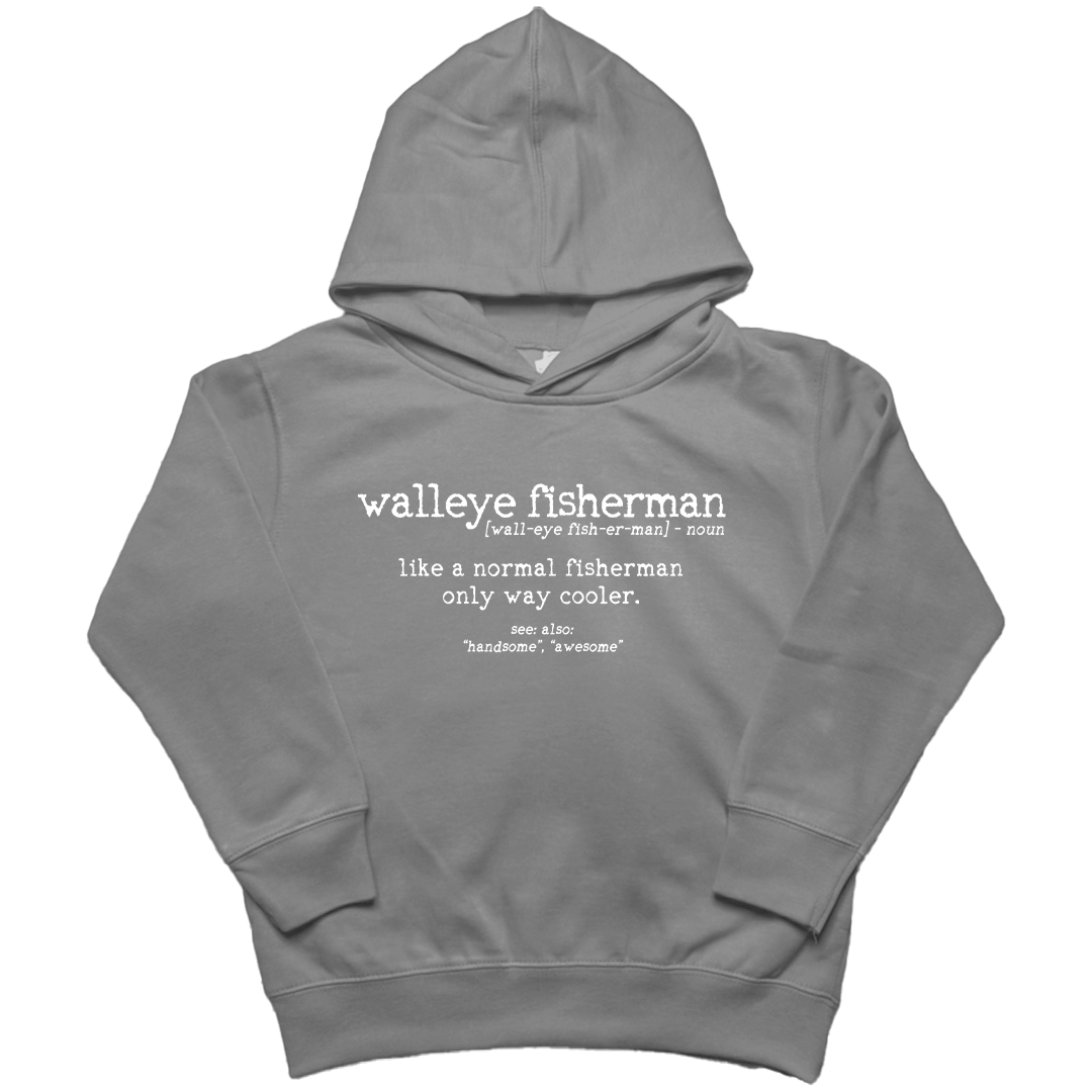 Walleye Fisherman Definition Toddler Hoodie - Muddy Boots Clothing - Hoodie