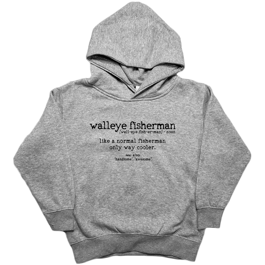 Walleye Fisherman Definition Toddler Hoodie - Muddy Boots Clothing - Hoodie