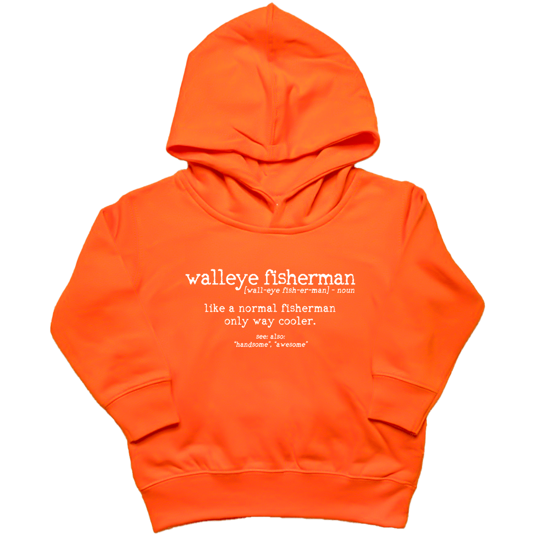 Walleye Fisherman Definition Toddler Hoodie - Muddy Boots Clothing - Hoodie