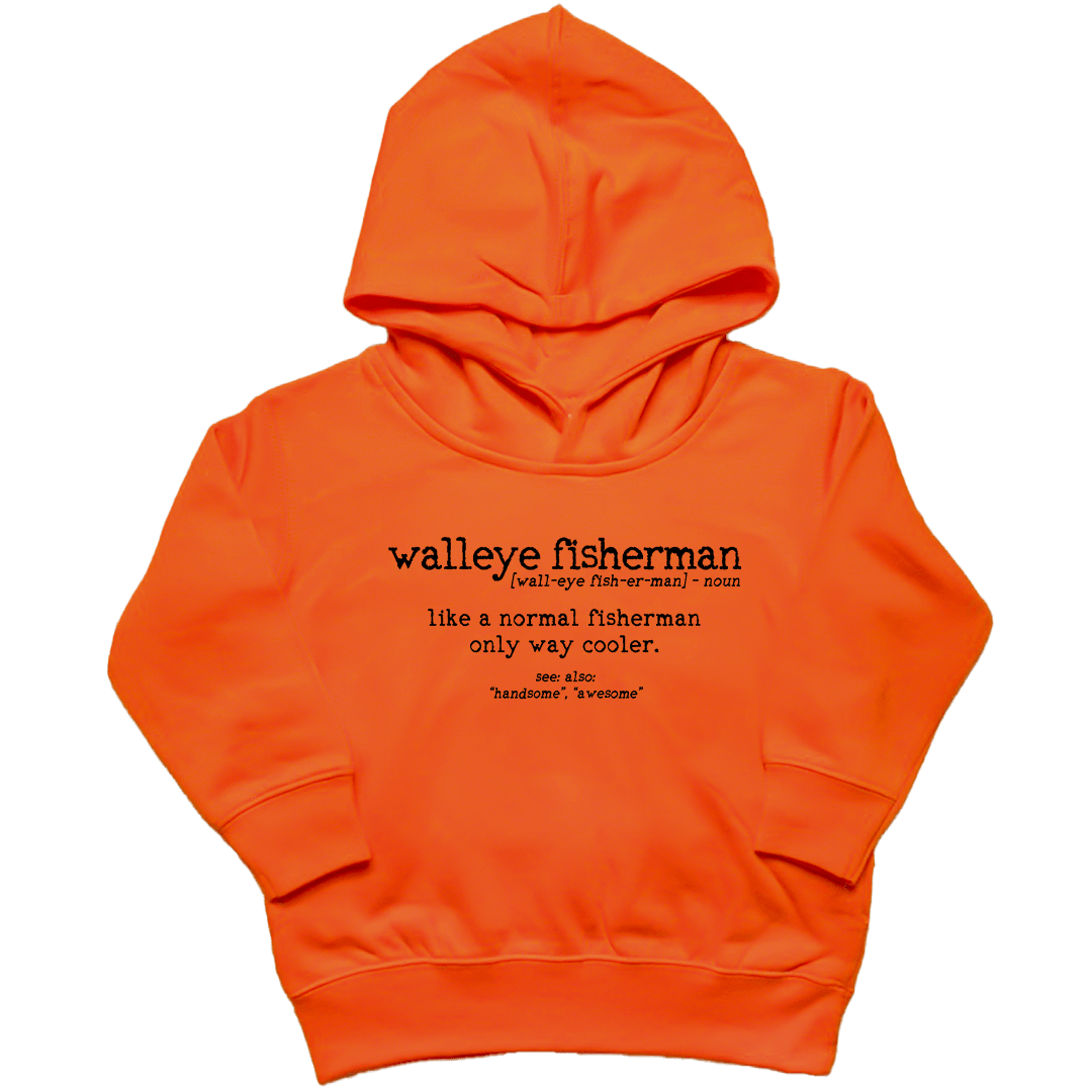 Walleye Fisherman Definition Toddler Hoodie - Muddy Boots Clothing - Hoodie