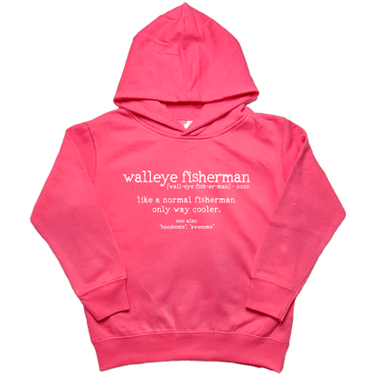 Walleye Fisherman Definition Toddler Hoodie - Muddy Boots Clothing - Hoodie
