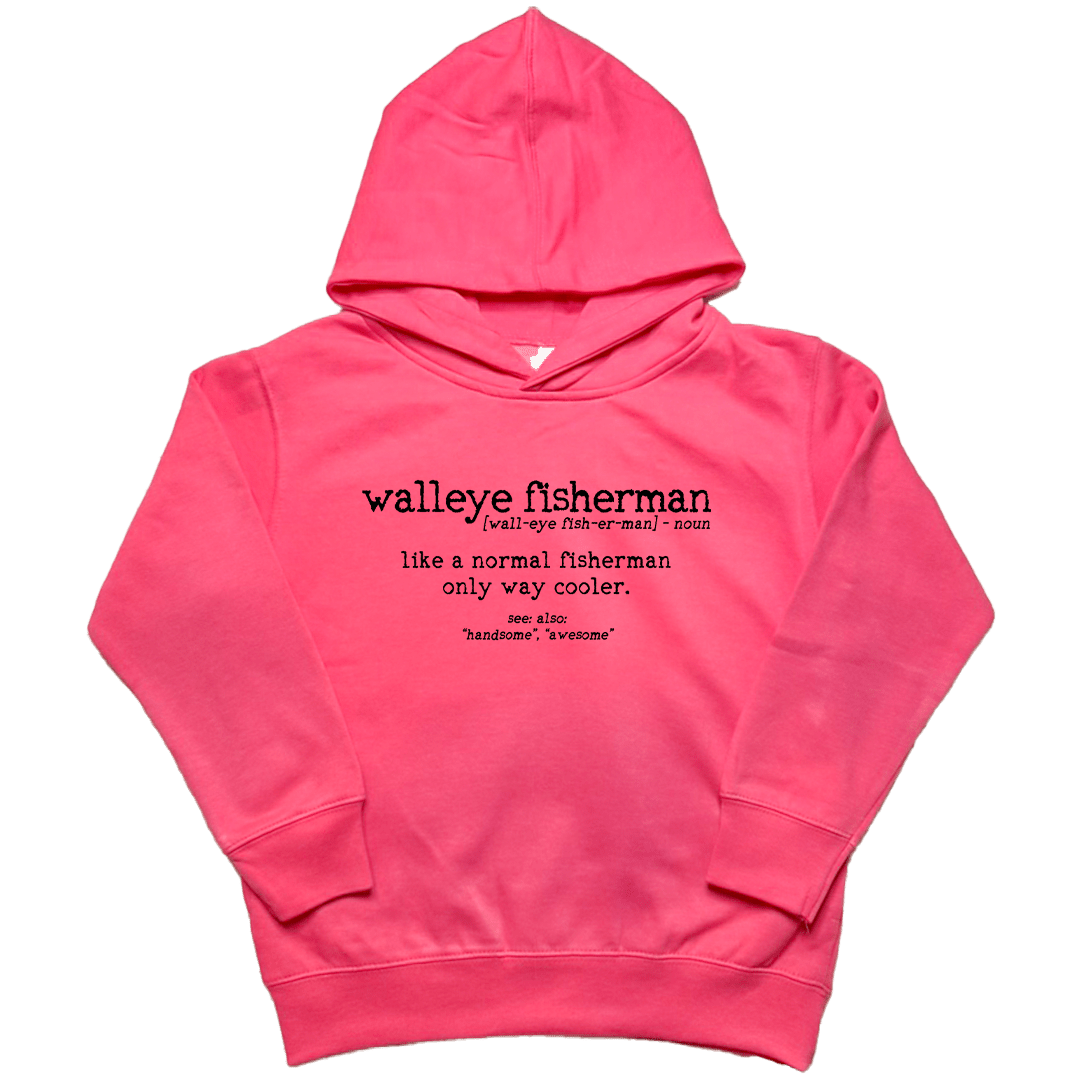 Walleye Fisherman Definition Toddler Hoodie - Muddy Boots Clothing - Hoodie