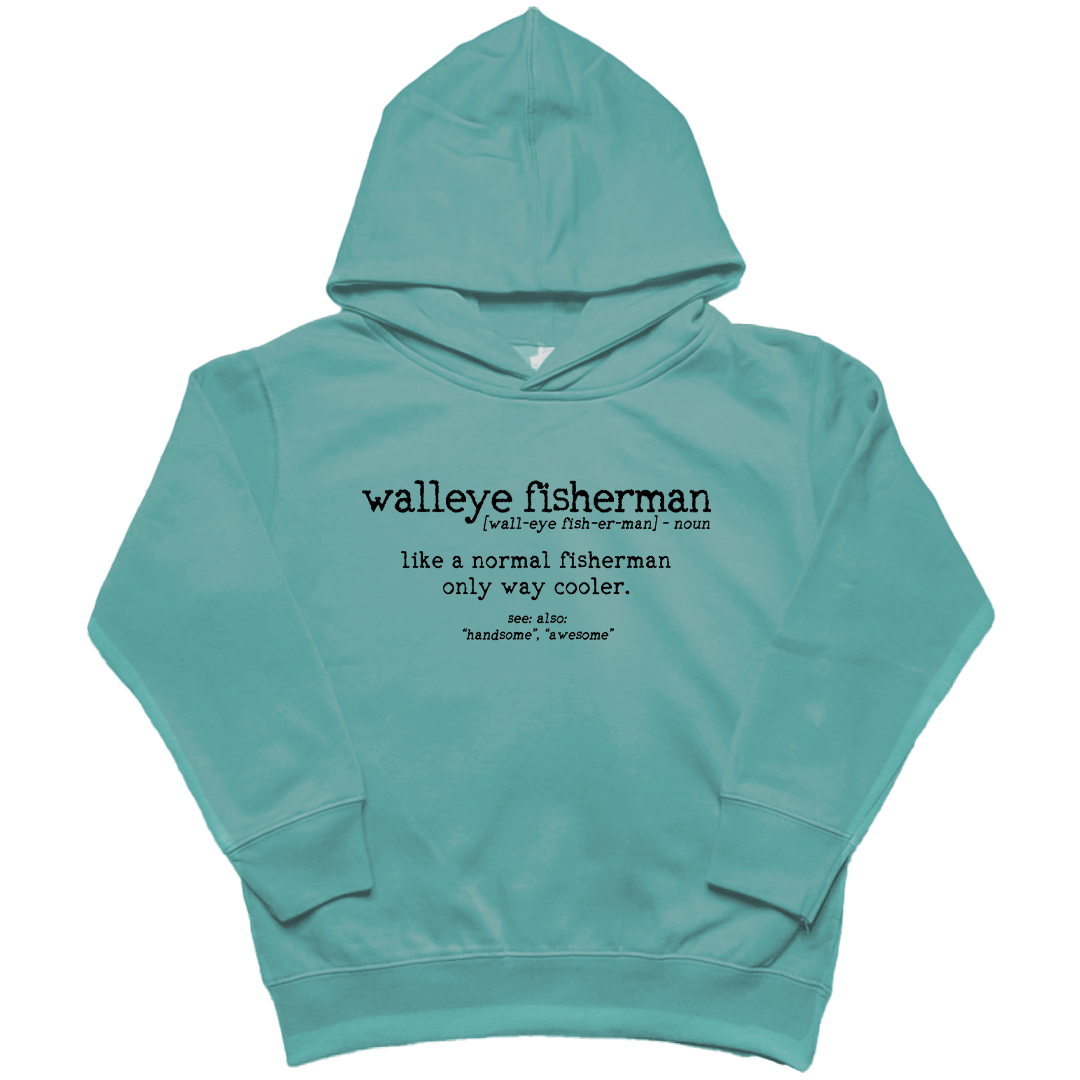 Walleye Fisherman Definition Toddler Hoodie - Muddy Boots Clothing - Hoodie