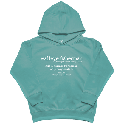 Walleye Fisherman Definition Toddler Hoodie - Muddy Boots Clothing - Hoodie
