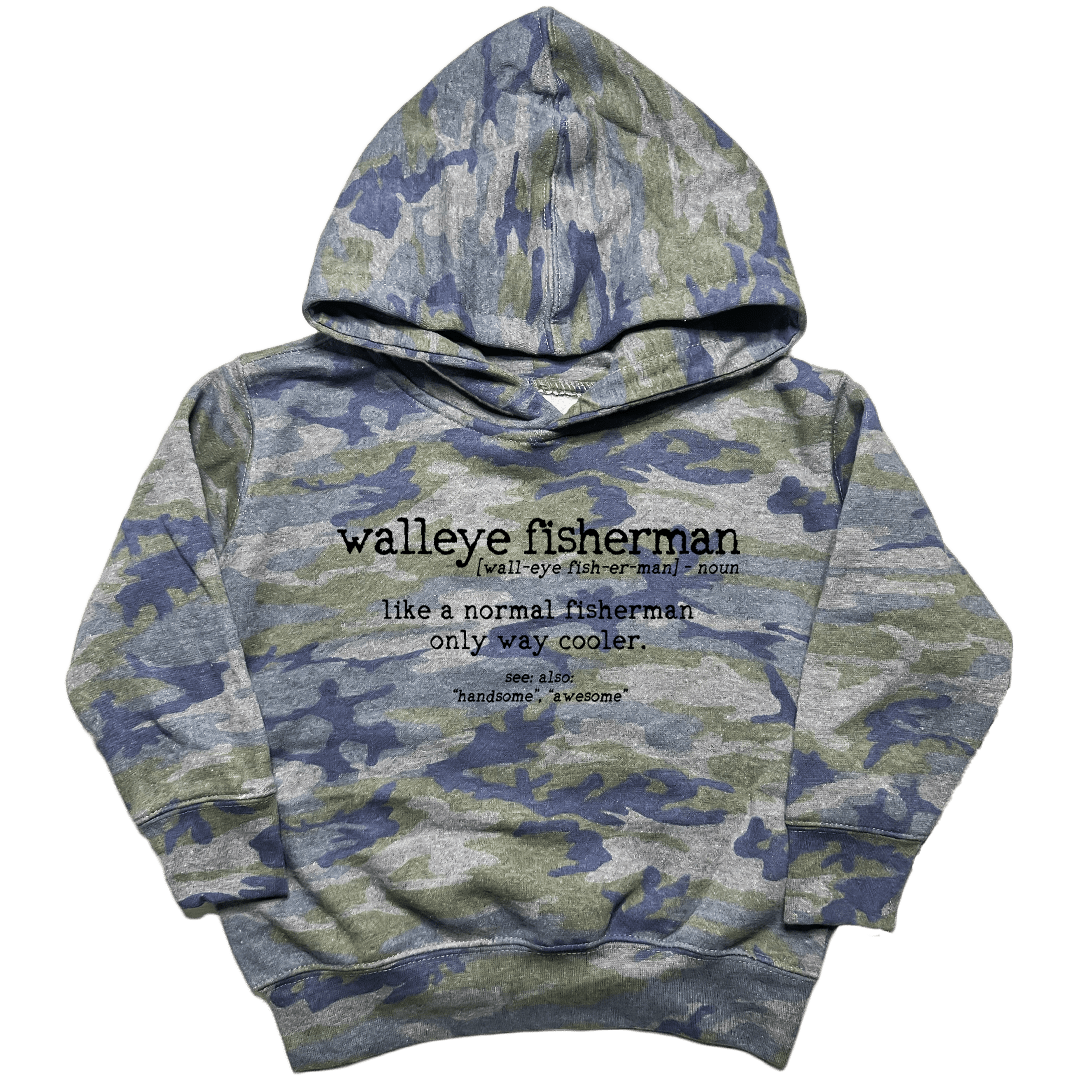 Walleye Fisherman Definition Toddler Hoodie - Muddy Boots Clothing - Hoodie
