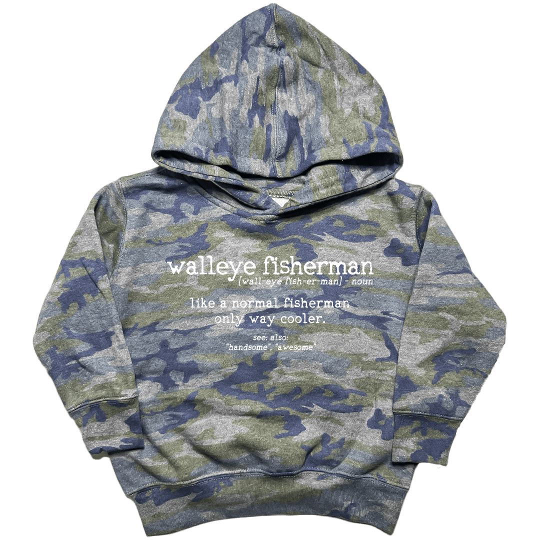 Walleye Fisherman Definition Toddler Hoodie - Muddy Boots Clothing - Hoodie