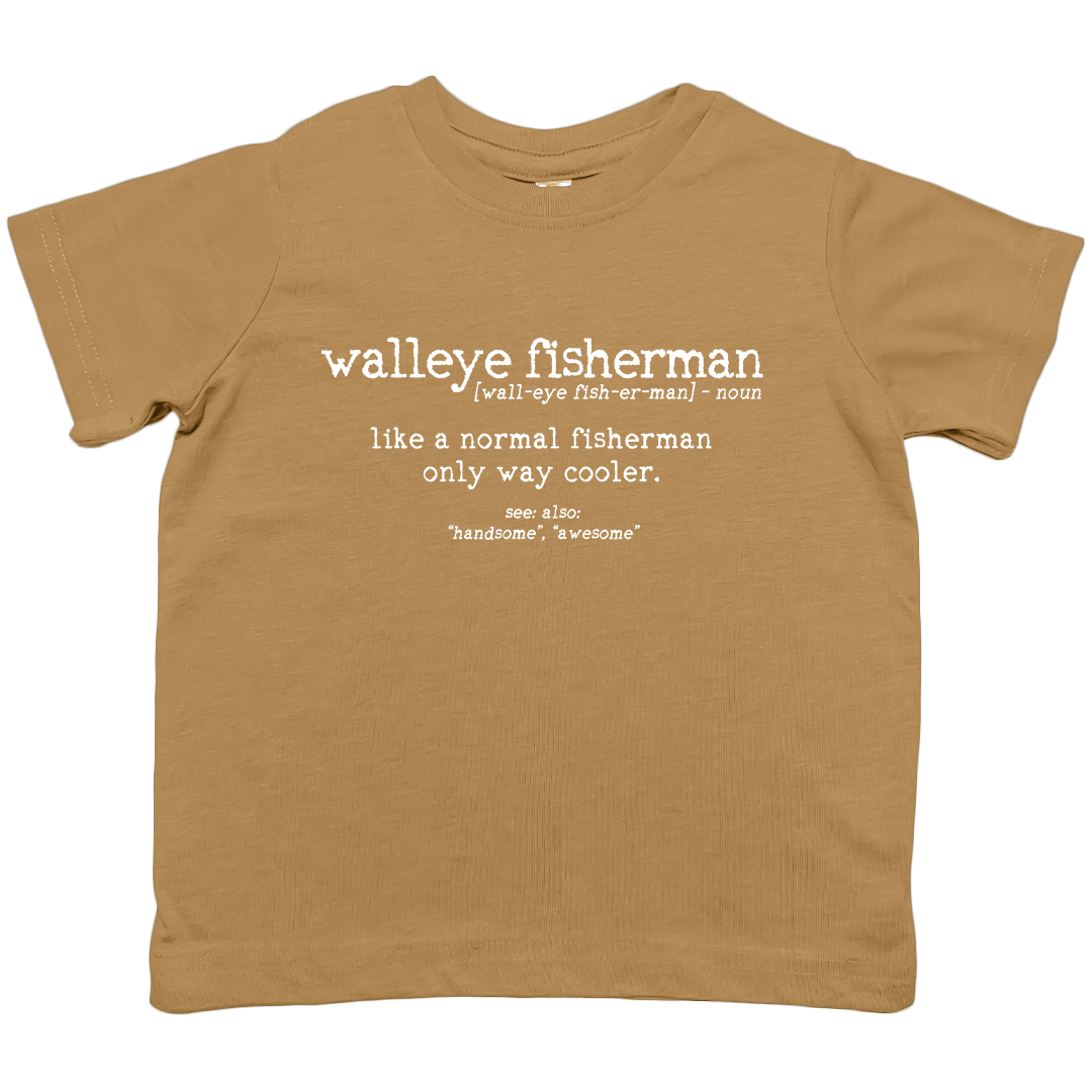Walleye Fisherman Definition Toddler Tee - Muddy Boots Clothing - T-Shirt