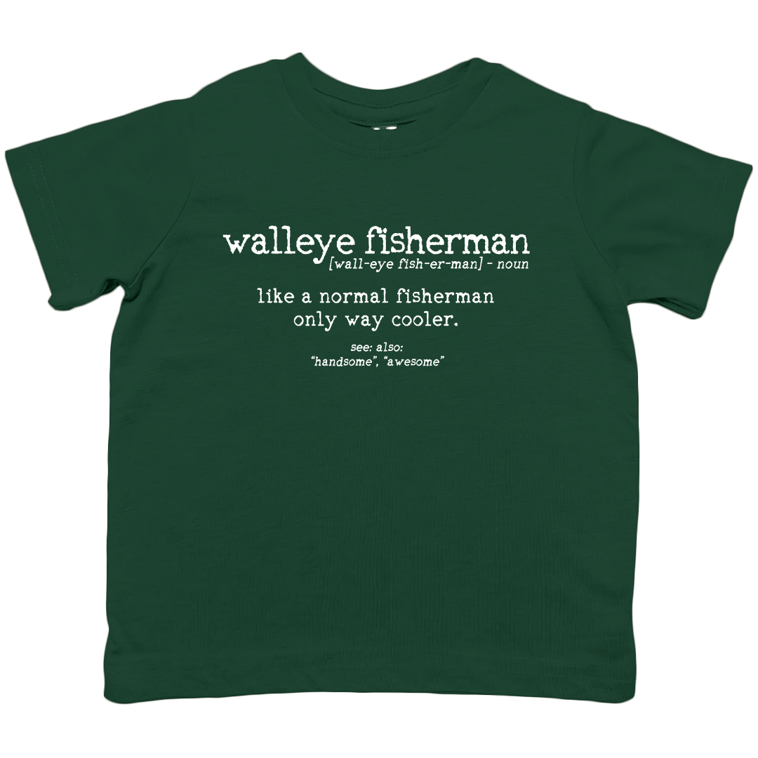 Walleye Fisherman Definition Toddler Tee - Muddy Boots Clothing - T-Shirt