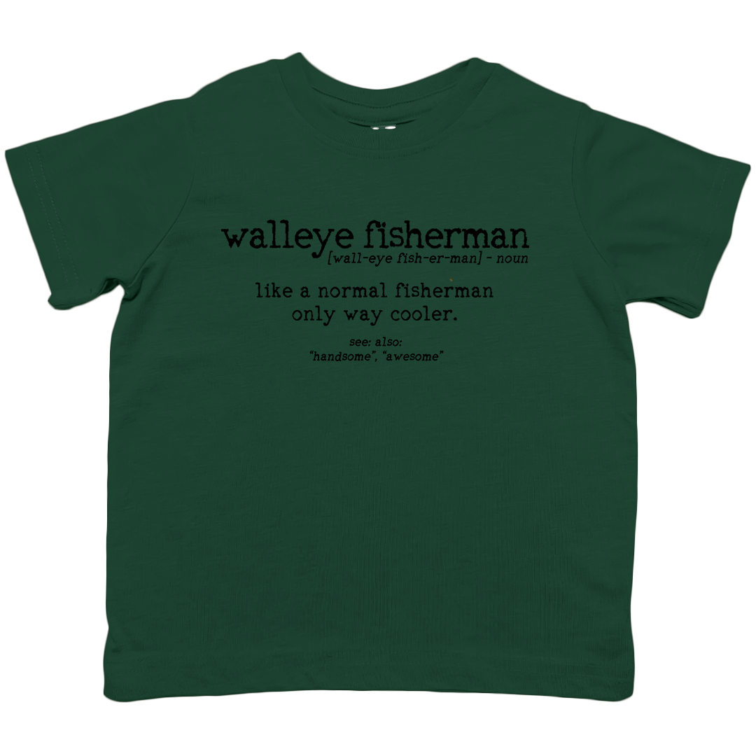 Walleye Fisherman Definition Toddler Tee - Muddy Boots Clothing - T-Shirt