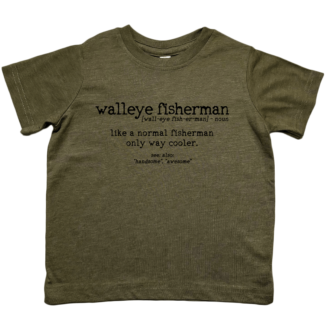 Walleye Fisherman Definition Toddler Tee - Muddy Boots Clothing - T-Shirt