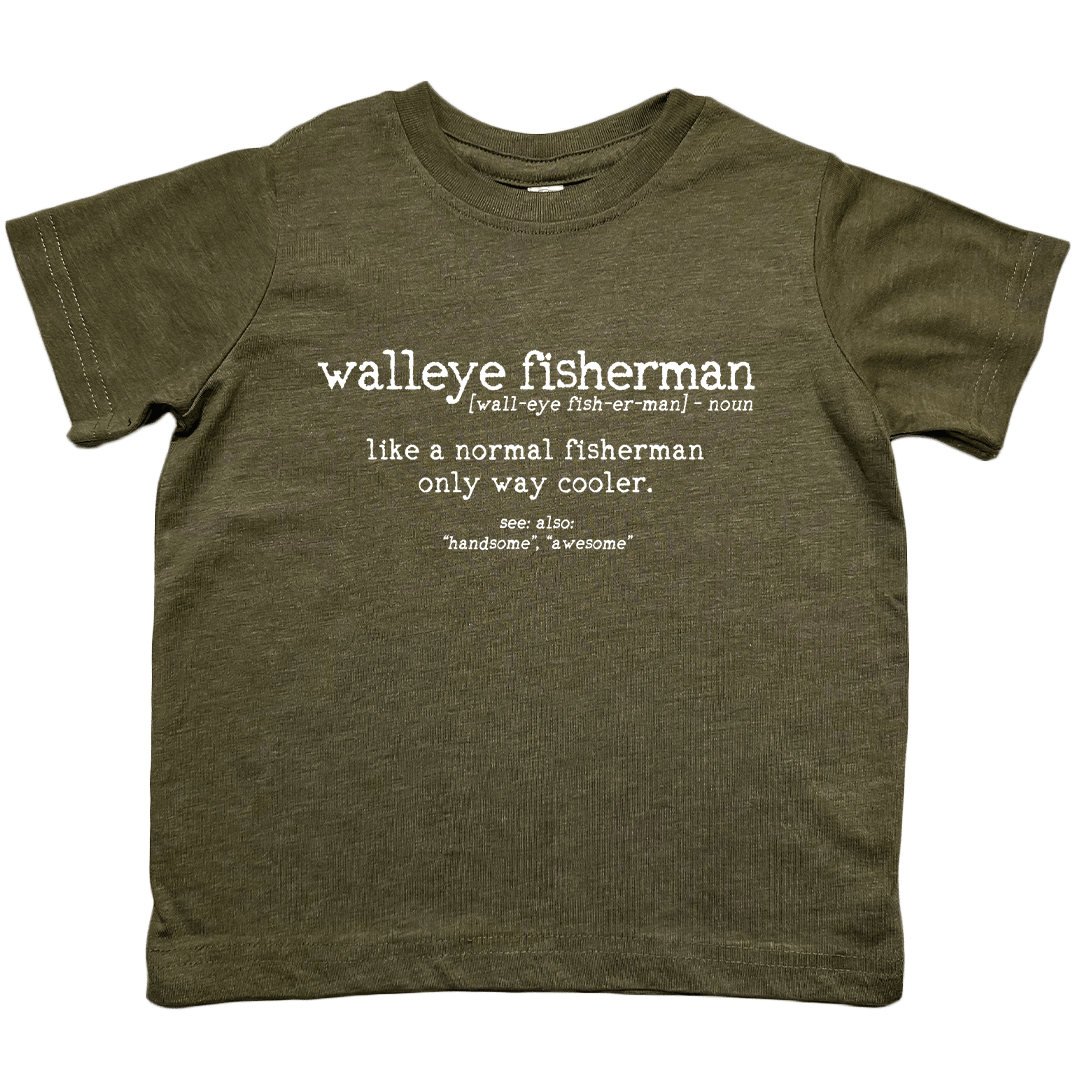 Walleye Fisherman Definition Toddler Tee - Muddy Boots Clothing - T-Shirt