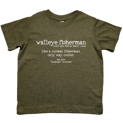 Walleye Fisherman Definition Toddler Tee - Muddy Boots Clothing - T-Shirt