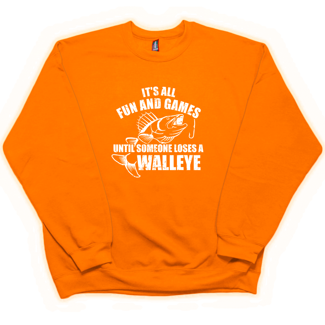 Walleye Games Adult Crew Neck Sweatshirt - Muddy Boots Clothing - Crew Neck Sweatshirt