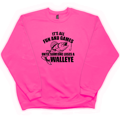 Walleye Games Adult Crew Neck Sweatshirt - Muddy Boots Clothing - Crew Neck Sweatshirt