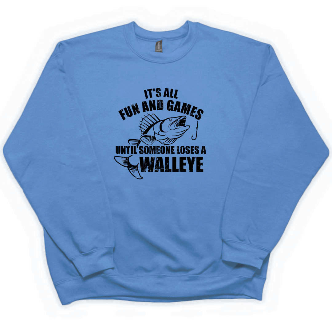 Walleye Games Adult Crew Neck Sweatshirt - Muddy Boots Clothing - Crew Neck Sweatshirt