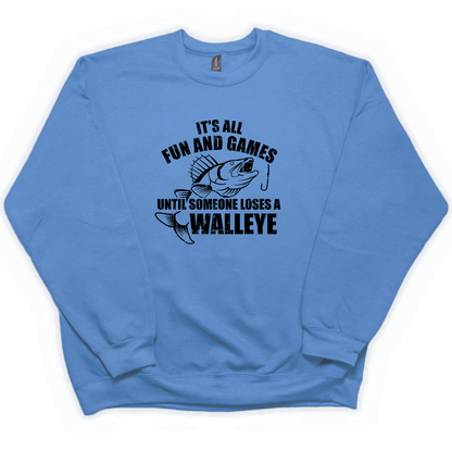 Walleye Games Adult Crew Neck Sweatshirt - Muddy Boots Clothing - Crew Neck Sweatshirt