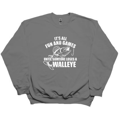 Walleye Games Adult Crew Neck Sweatshirt - Muddy Boots Clothing - Crew Neck Sweatshirt