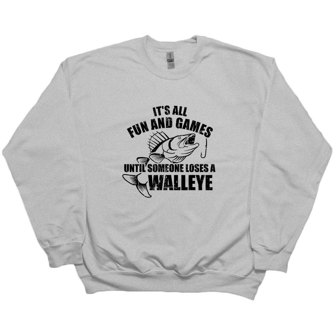 Walleye Games Adult Crew Neck Sweatshirt - Muddy Boots Clothing - Crew Neck Sweatshirt