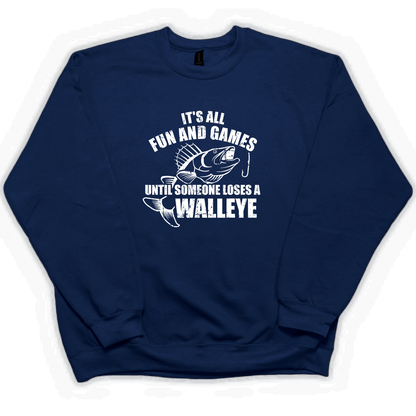Walleye Games Adult Crew Neck Sweatshirt - Muddy Boots Clothing - Crew Neck Sweatshirt