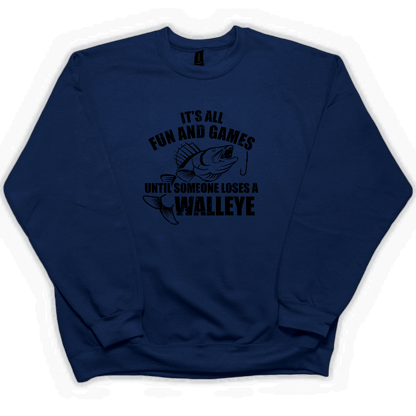Walleye Games Adult Crew Neck Sweatshirt - Muddy Boots Clothing - Crew Neck Sweatshirt