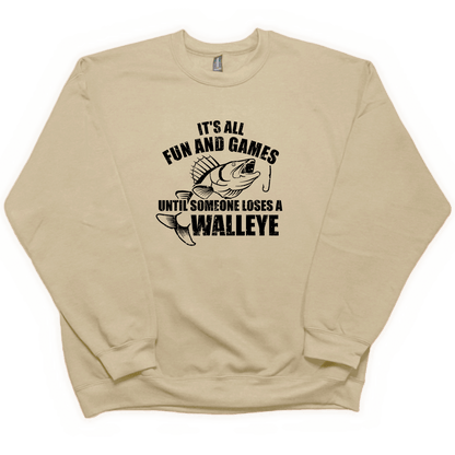 Walleye Games Adult Crew Neck Sweatshirt - Muddy Boots Clothing - Crew Neck Sweatshirt
