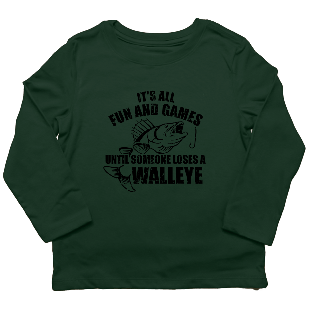 Walleye Games Kids Long Sleeve Tee - Muddy Boots Clothing - Long Sleeve Tee