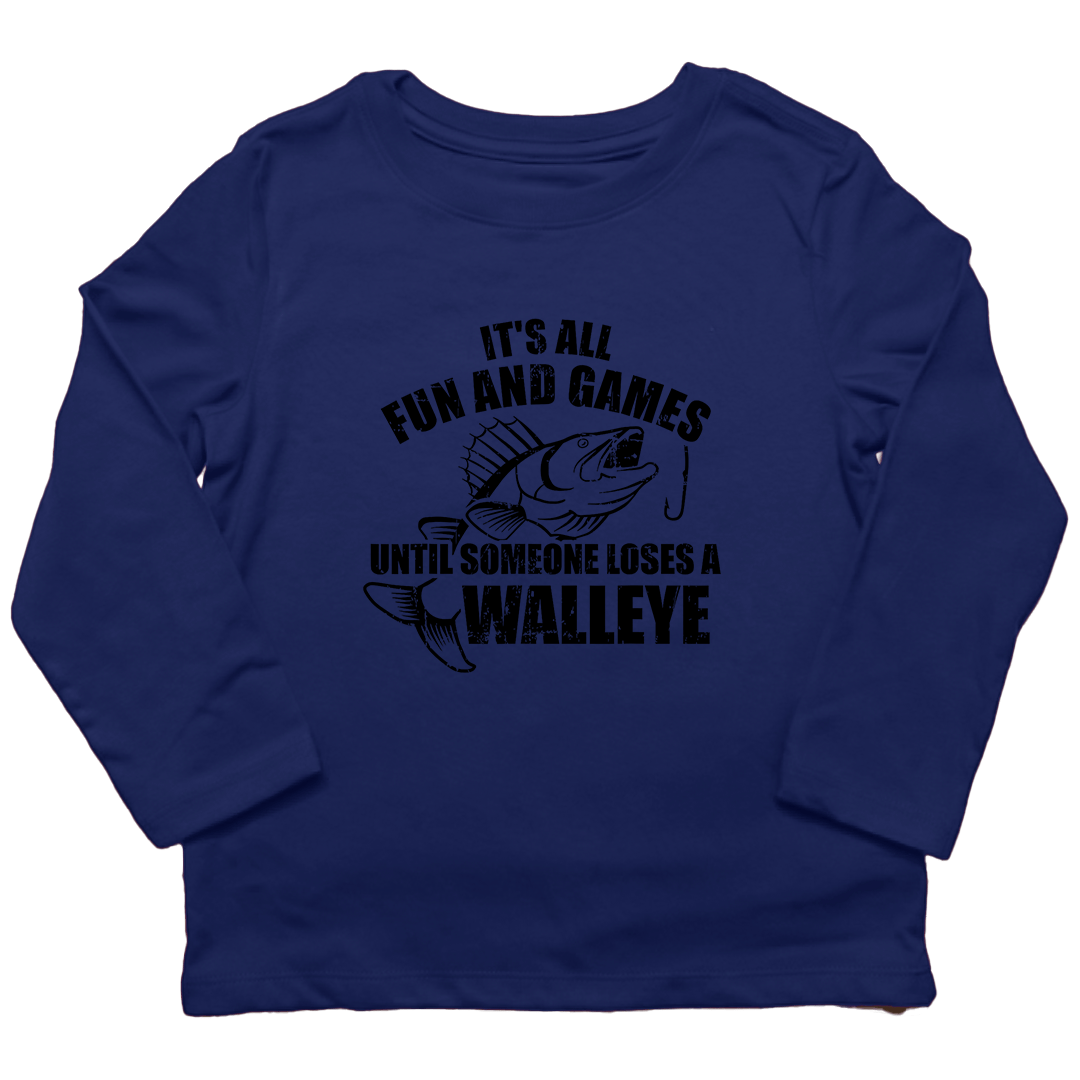 Walleye Games Kids Long Sleeve Tee - Muddy Boots Clothing - Long Sleeve Tee