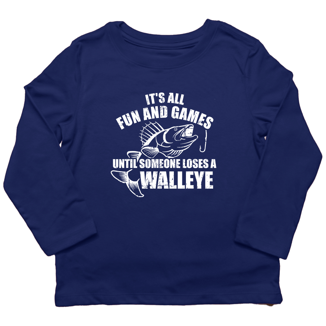 Walleye Games Kids Long Sleeve Tee - Muddy Boots Clothing - Long Sleeve Tee