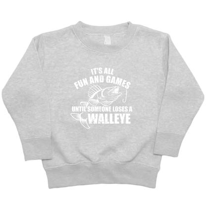 Walleye Games Toddler Crew Neck Sweatshirt - Muddy Boots Clothing - Crew Neck Sweatshirt
