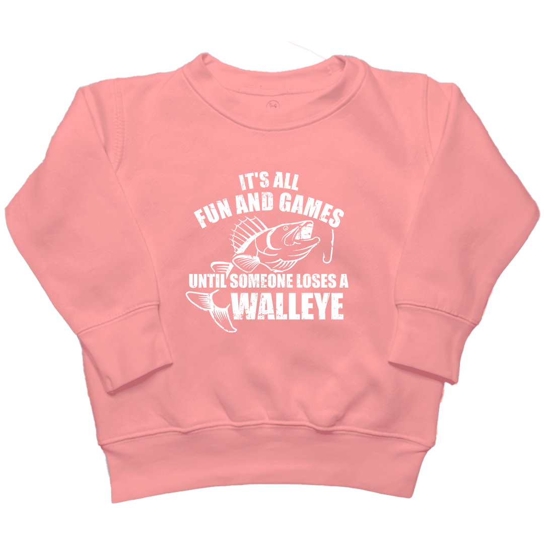 Walleye Games Toddler Crew Neck Sweatshirt - Muddy Boots Clothing - Crew Neck Sweatshirt
