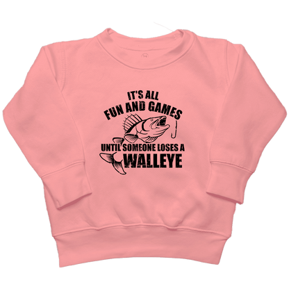 Walleye Games Toddler Crew Neck Sweatshirt - Muddy Boots Clothing - Crew Neck Sweatshirt